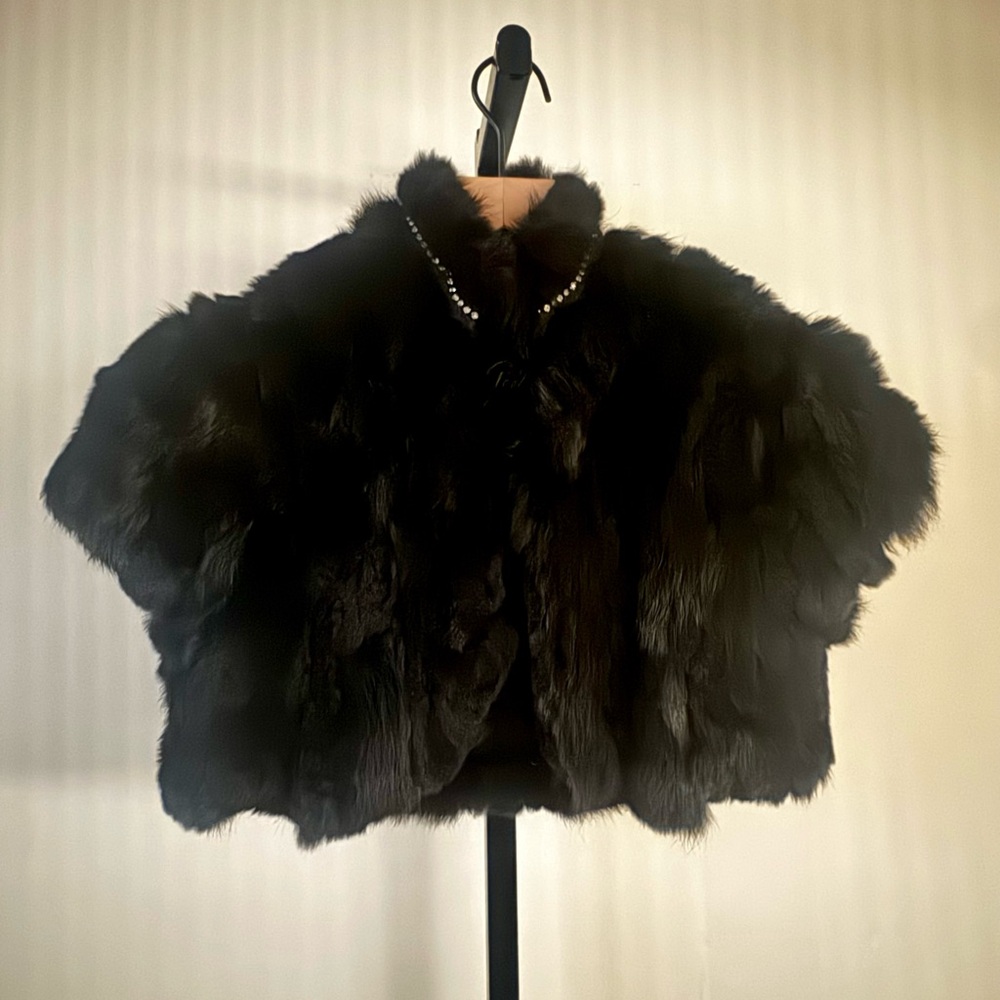 Vintage Guess 100% Real Rabbit Fur Bolero